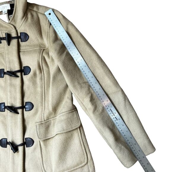 Ann Taylor Loft Camel Wool Toggle Coat with Hood - Picture 11 of 16